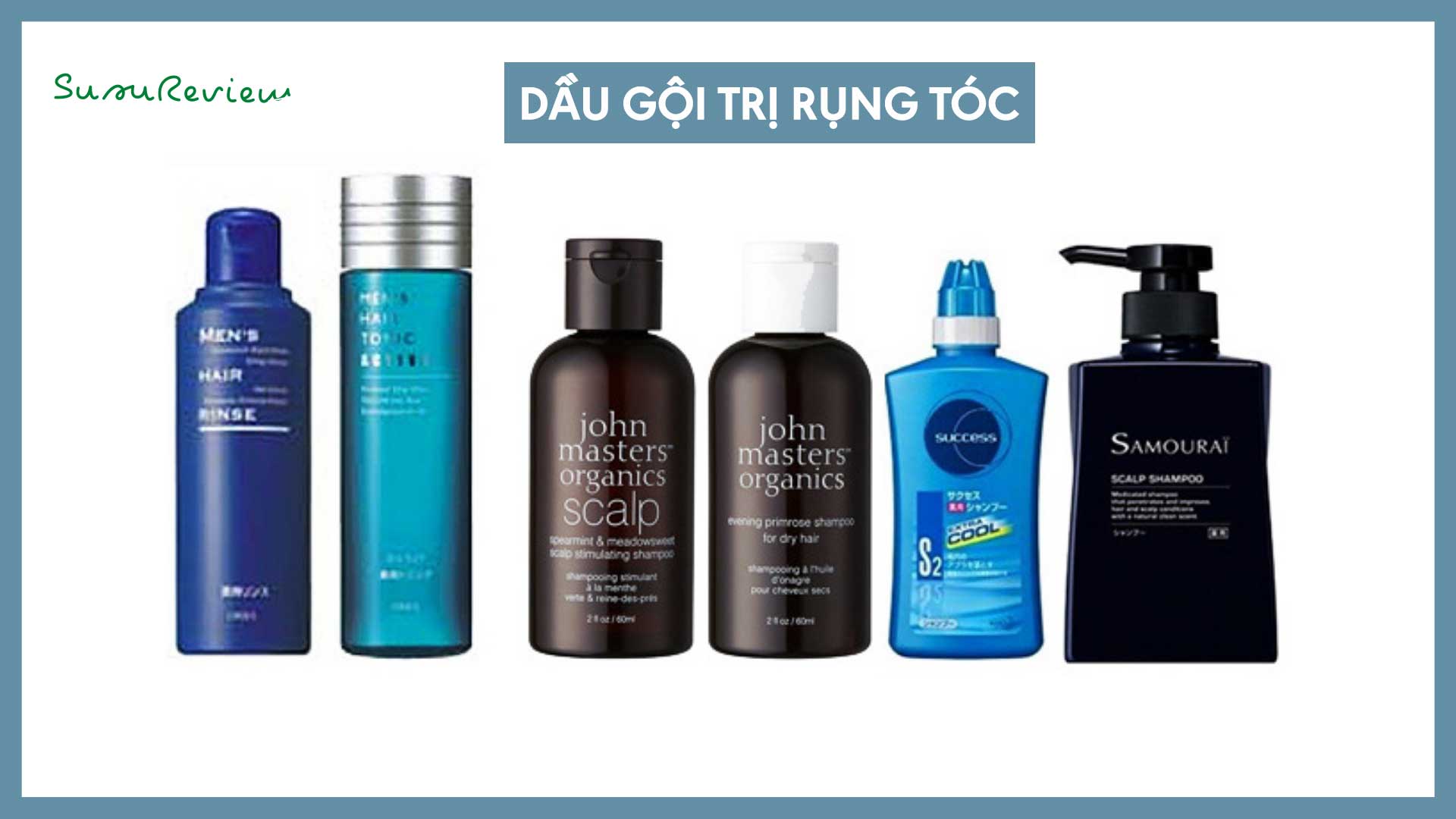 Top 10 dầu gội trị rụng tóc, kích thích tóc mau phục hồi, mọc nhanh