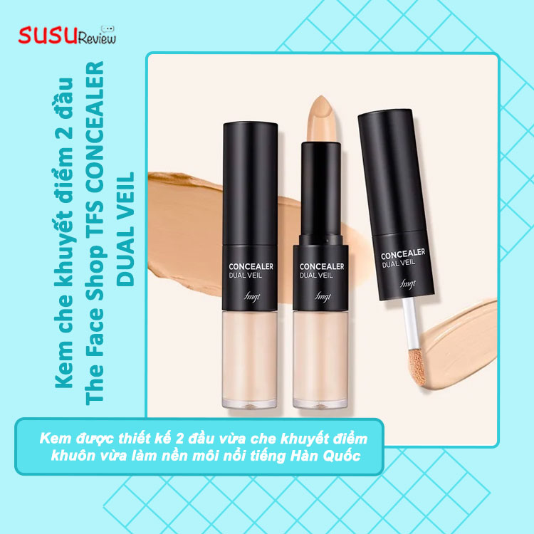 Kem che khuyết điểm 2 đầu The Face Shop TFS Concealer Dual Veil