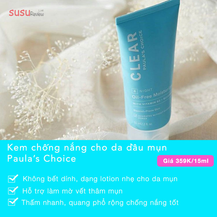 Kem chống nắng cho da dầu mụn Paula’s Choice 