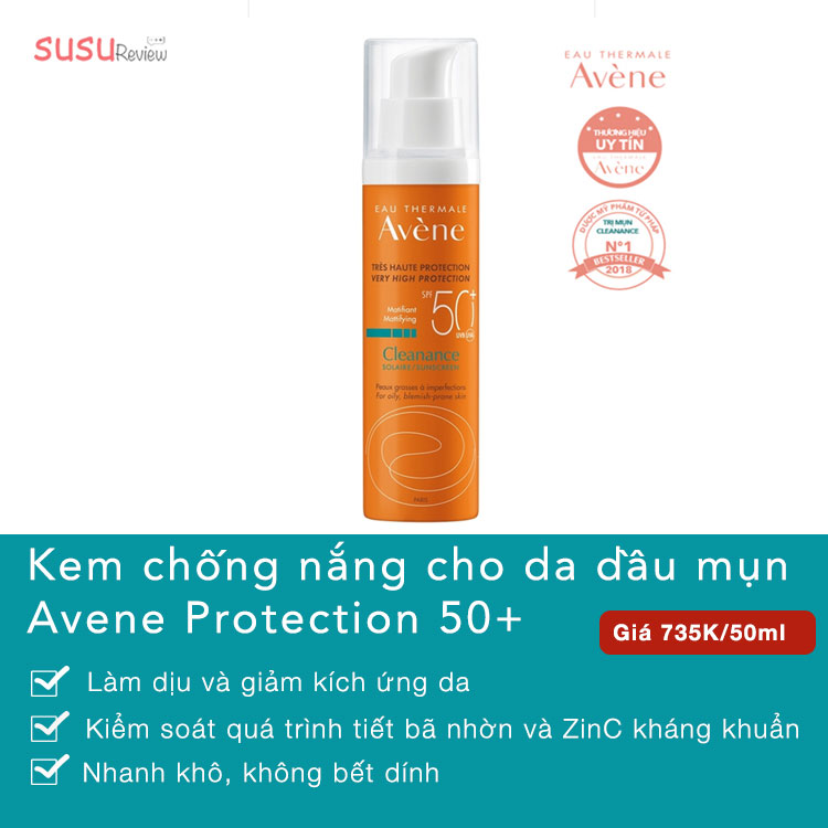 Kem chống nắng cho da mụn Avene Cleanance Protection 50+