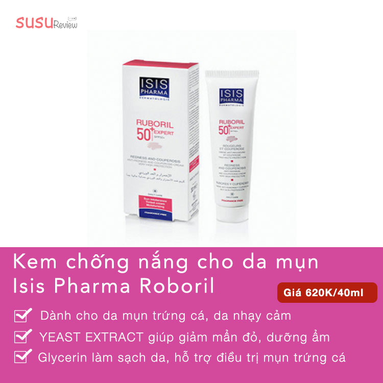 Kem chống nắng cho da mụn Isis Pharma Ruboril Expert 50+ 