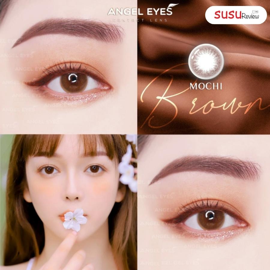 Lens mắt nâu tự nhiên có độ Mochi Angel Eyes