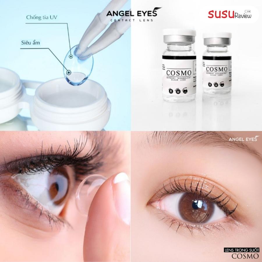 Lens mắt trong suốt cận Cosmo Angel Eyes 