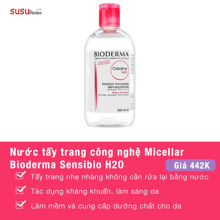 Nước tẩy trang Bioderma Sensibio H2O