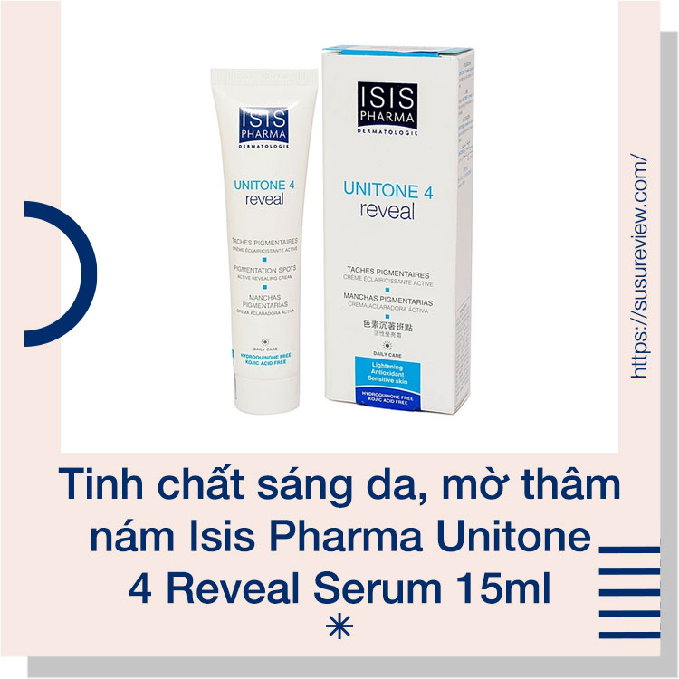 Tinh chất sáng da, mờ thâm nám Isis Pharma Unitone 4 Reveal Serum 15ml